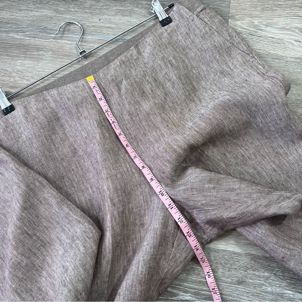 NEW J. Jill love linen beige pants w/ stretchy waist large TALL - Picture 3 of 8